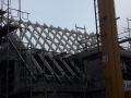 Herstellung einer Dachkonstruktion aus Konstruktionsvollholz