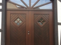 Meranti Holzhaustür mit Oberlicht