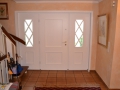 Meranti Holzhaustür mit zwei festen Seitenelementen