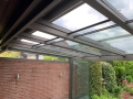 Aluminium-Terrassendach mit Glasschiebeöffnung