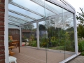 Aluminium Terrassendach mit Glas-Schiebe-Tür Elementen