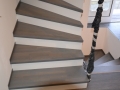 Treppenstufen Buche keilgezinkt, anthrazit-grau gebeizt